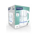 Goldmaster Blue Beyaz 2200 Watt 1.7 L Işıklı Cam Kettle Su Isıtıcı