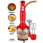 Goldmaster Fastmix Kırmızı 1000 Watt Sessiz Hız Ayarlı 3 In 1 Doğrama Karıştırma Blender Seti