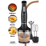Goldmaster Fastmix Siyah 1000 Watt Sessiz Hız Ayarlı 3 In 1 Doğrama Karıştırma Blender Seti