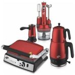 Goldmaster GM-7710 Elit Kırmızı 4'lü Mutfak Elektrikli Çeyiz Seti