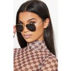 Goldmine Damla Metal Çerçeveli Unisex Siyah Gold Güneş Gözlü
