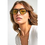 Goldmine Unisex Glamour Siyah Sarı Güneş Gözlüğü