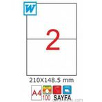 GoldMoon 2002 Laser A4 210x148.5 mm 100'lü Sayfa Etiketi