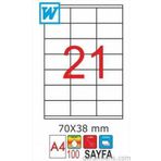 GoldMoon 2088 Laser A4 70x38 mm 100'lü Sayfa Etiketi