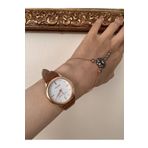 GOLDON Retro Kol Saati Rose Gold Vintage Stil Deri Kayışlı