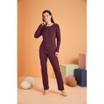 GOLDOREMİ Pjs Kadın Viskon 4 Mevsim Kumaş Düğmeli Uzun Kollu Pijama Takım