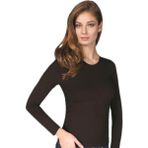 GOLDOREMİ Yıldız 2146 Likralı Uzun Kollu Kadın Body - Siyah