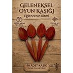 GoldPrestij 40 Adet Plastik Oyun Kaşığı Ahşap Görünümlü Kına Ve Düğün Eğlence Kaşığı (40 Adet)