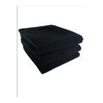 GOLDRİSE, 3 Adet Siyah Mikrofiber El Yüz Kuaför Spor Havlusu Saç Boyası Tutmayan, 50 x 90 CM, Siyah, 101030