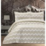 Goldroom Home Kayra Krem 3 Parça Kadife Yatak Örtüsü - 240 x 250 cm