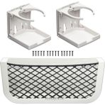 Goldsea Tekne Seti 2 Katlanır Bardaklık Beyaz 1 Plastik Fileli Eşya Filesi 250X120X20MM