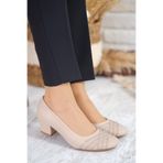GoldStep 8641 Kadın 5 Cm Topuklu Günlük Ayakkabı Nut