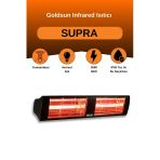 Goldsun GSS30 Supra 3000 W Suya Dayanıklı Dış Ortam Elektrikli Siyah Infrared Isıtıcı