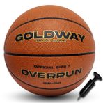 Goldway Basketbol+top pompası ve iğne | basketbol potası için açık ve kapalı | basketbol boyutu 7 | orijinal erkek hediyesi spor eğlence | 14 yaş üstü erkekler ve çocuklar için toplar | basketbol GW710