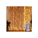 GOLDY STAR Peri Telli Perde Led Işık 2.5x2.5 Metre 300 Ledli Kumandalı Usb'li 8 Animasyonlu GS-7412