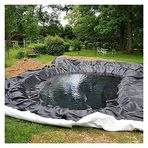 Gölet Astarı Gölet Astarı 4m X 3m Geçirimsiz Bahçe Peyzaj Işığı Dayanıklı HDPE Havuz Altlığı, Su Bahçe Darı Çeşmesi Yükseltilmiş Gölet (Renk: Siyah, Boyut: 2x2m)