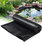 Gölet Astarı Siyah 0,12 mm HDPE Gölet Astarı Dayanıklı Koi Balık Göleti Astarı Peyzaj Suyu Özellikleri Akışlar ve Çeşmeler için Esnek Bahçe Havuz Membranı (2x8m)