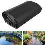 Gölet Gömlekleri, 10X14m Gölet Astarı Esnek ve Dayanıklı Malzeme UV Dayanıklı Kolay Kesim Balık Koi Şelale Bazlı Çeşmeler ve Su Bahçeleri için İdeal Siyah Boyut: 10X14m