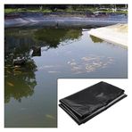 Gölet Gömlekleri, Siyah Balık Göleti Astarı 0.5mm Koi Havuzları Bahçe Peyzaj Havuzları ve Çeşmeleri için Yırtılmaya Dayanıklı Kauçuk Membran 8x12m Boyut