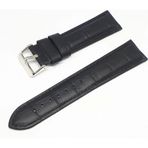 Golf 22mm Golf Marka Siyah Croco Hakiki Deri Saat Kordonu