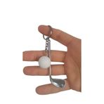 Golf Tasarımlı Anahtarlık Kolye Çanta Süsü, Standart, 5DGOLFBEYAZ, Beyaz, üniseks-yetişkin