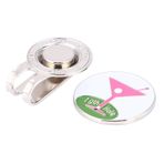 Golfçüler Için Kolay Için mıknatıslı dayanıklı Metal bilyalı Işaretçi şapka Klipsi, Klips Marker Aksesuar fanları - Metal, Renk Seçenekleri 1#, 2#, 3# (Beyaz arka planda pembe şarap bardağı)