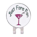 Golfçüler Için Kolay Için mıknatıslı dayanıklı Metal bilyalı Işaretçi şapka Klipsi, Klips Marker Aksesuar fanları - Metal, Renk Seçenekleri 1#, 2#, 3# (Tam Fun Fun Wine Camı Beyaz)