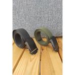 Gölge Metal Tokalı Taktik Bez(Kolon) Kemer Siyah ve Haki Renk 2 Adet - 105 cm - Siyah - Haki