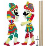 Gölge Oyun Seti, Hacivat ve Karagöz, 26 Cm, Karagöz Hacıvat Kukla Oyunu, 1 Paket Oyun Seti - kırmızı