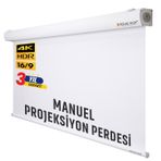 GÖLGE STOR En250cm Boy190cm Projeksiyon Perdesi Manuel-Yeni Akıllı Kumaş Teknolojisi