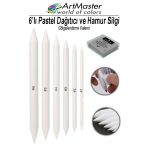 Gölgelendirme Kalemi Pastel Dağıtıcı 6 Lı 1 Paket Ve 1 Adet Hamur Silgi Kalemi Kara Kalem Dağıtıcı Kalem Kaynaştırma