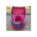 Gölgelikli Pembe Renk Bebek Deniz Simidi, Bebek Havuz Simidi, 0-3 Yaş 71cm*60cm