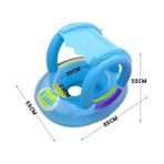 Gölgelikli Şişme Bebek Şamandırası - Tak Çıkar Güneşlikli Yüzme Simidi, Sevimli Oval Yüzme Flatörü, Güneş Işığına Dayanıklı Malzeme, 0-4 Yaş Kullanıma Uygun, Havuz ve Deniz Için Yüzme Şamandırası - Standart