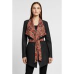 Golia Siyah Çift Taraflı Kadın Hakiki Deri Kaban - 42