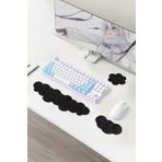 GoLite 3 Parça Bulut Şekilli Klavye ve Mouse Bilek Desteği Seti Ergonomik Memory Foam Kaymaz Tabanlı Yastık