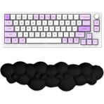 Golite Bulut Şekilli Beyaz Klavye Bilek Desteği Ergonomik & Konforlu Memory Foam Kaymaz Taban Bilek Yastığı - Siyah