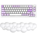 Golite Bulut Şekilli Beyaz Klavye Bilek Desteği Ergonomik & Konforlu Memory Foam Kaymaz Taban Bilek Yastığı