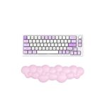 GoLite Bulut Şekilli Klavye Bilek Desteği Ergonomik & Konforlu Memory Foam Kaymaz Taban Bilek Yastığı (Pembe)