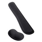 GoLite Klavye ve Fare Bilek Desteği Seti Ergonomik & Konforlu Memory Foam Kaymaz Taban Bilek Yastığı- Siyah