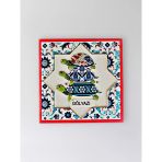 Gölyazı Temalı Polyester Kabartmalı Kaplumbağa Desen Magnet 7 X 7 Cm – Dekoratif Hediyelik Buzdolabı Süsü (Kod:1167)