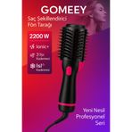 GOMEEY 2200W Profesyonel Saç Şekillendirici Fön Tarağı | Ionic+ Teknoloji, 3 Isı Kademesi
