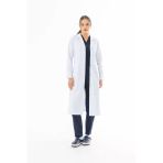 Gömlek Yaka 115 Boy Kadın Doktor Önlüğü Alpaka Kumaş Beyaz (Bko008)