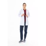 Gömlek Yaka Orta Boy Kadın Doktor Önlüğü Alpaka Kumaş Beyaz (Bko006)