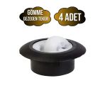 Gömme Gezegen Sehpa Tekeri Gizli Yuvarlak Masa Tekeri(Siyah)(İç Delik Çapı:35mm Dış Çapı:53mm) Siyah Siyah - 4 Adet