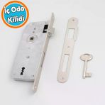 Gömme Kilit Anahtarlı Gövde Kilidi Pvc Ahşap Wc Banyo İç Oda Kapı Silindirsiz Barelsiz 35 Mm