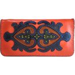 Gön El Yapımı (Handmade) Çok Bölmeli Hakiki Deri Kadın Cüzdan Isfahan 40020 - Kırmıızı