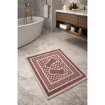 Gön Ev ve Otel Tekstili 2'li Banyo ve Lavabo Paspas Seti – 50X70 cm | Su Emici, Hızlı Kuruyan, Modern Tasarım - Gül Kurusu
