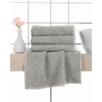 Gön Ev ve Otel Tekstili Gri El Havlusu 4'lü Paket Pamuk 220 Gr/adet 50X90 cm - Açık Gri - 50 x 90 cm