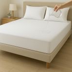 Gön Ev ve Otel Tekstili Tek ve Çift Kişilik Sıvı Geçirmez Komple Lastikli Fitted Alez - 180 x 200 cm - Beyaz