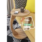 GONCA DESIGN Tekerlekli C Sehpa C Sehpa Zigon Sehpası Yan Sehpa Kahve Sehpası C Sehpa Servis Sehpası